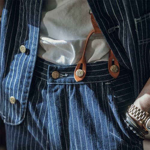 Retro 1920s Wabash Stripe Railroad Work Pants4