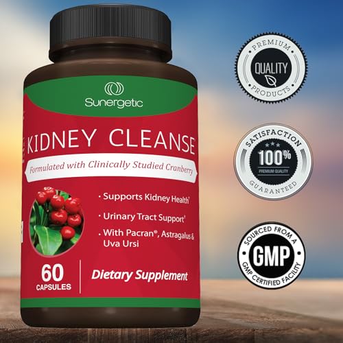 Premium Kidney Cleanse Supplement – Powerful Kidney Support Formula with Cranberry Extract Helps Support Healthy Kidneys & Urinary Tract Support– 60 Vegetarian Capsules - Image 6