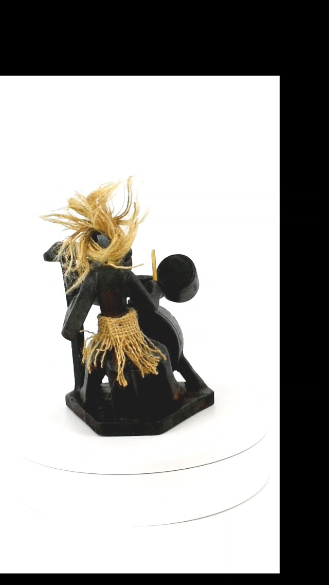 Estatua tribal de madera tallada a mano G6 Collection 6 pulg miniatura 7