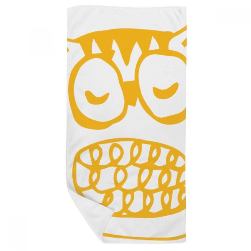 Serviette de bain Cartoon Fat Owl multicolore en coton 35x70cm pour les amoureux des animaux
