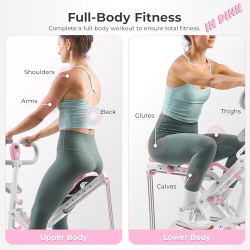 Image of Sunny Health & Fitness Smart Upright Row-N-Ride Trainer w /Adjustable Resistance & 330LB Weight Capacity, Foldable Home Exercise Equipment for Arm, Glute & Leg Training, Free SunnyFit App Connection