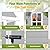 Greesum 6x4FT Plastic Outdoor Storage Shed, Resin Shed with Floor and Window, Tool Sheds with Lockable Door and Vent, for Garden, Garage, Lawn, Light Gray