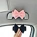2 PCS Car Inside Roof Handle Covers, Cute Bow Car Accessories for Women with Kawaii Decoration, Anti-Slip Vehicle Interior Door Pull Protector for Truck SUV, Anti-Scratch Universal Wrap (Pink)