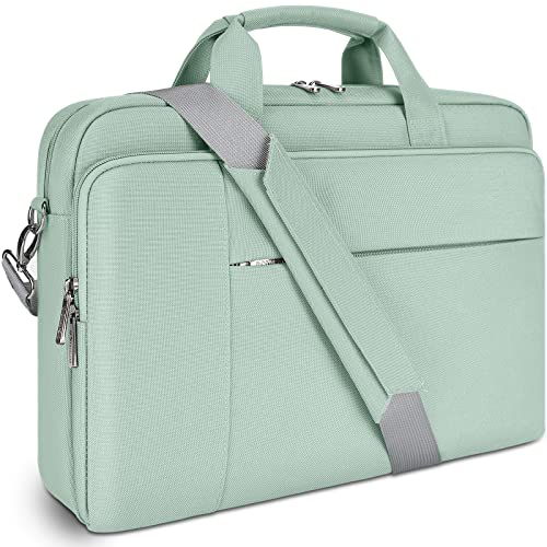 DOMISO 17 Zoll Laptop Tasche Aktentasche Schultertasche Business Wasserdicht Notebooktasche für 17-17.3' Notebook/Lenovo IdeaPad/HP Envy/MSI GS73VR Stealth Pro/ASUS ROG,Salbeigrün