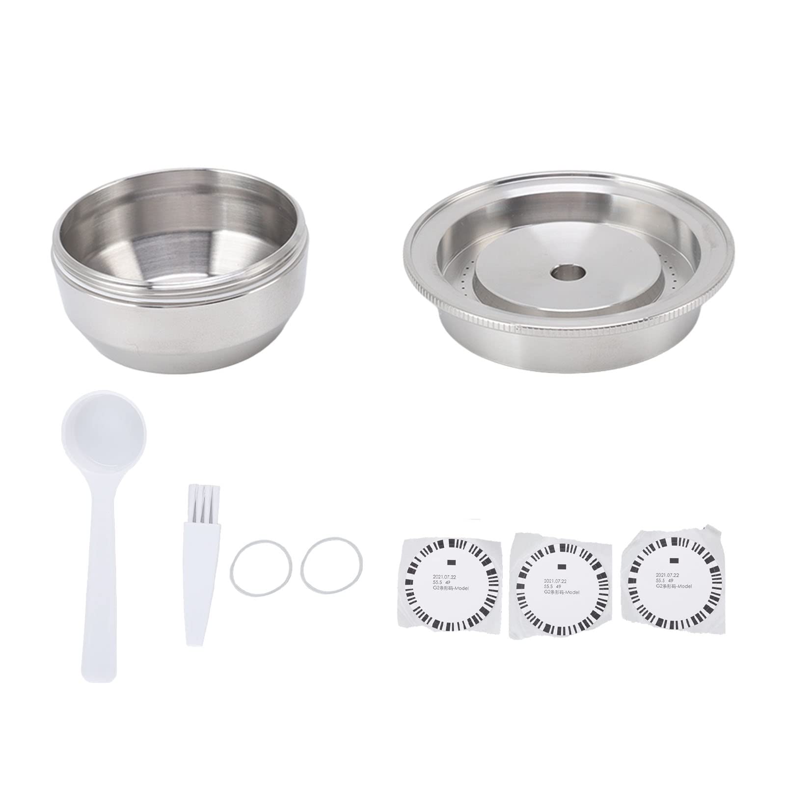 Cápsula de café rellenable de acero inoxidable para, taza de filtro reutilizable con sello de silicona, compatible con las máquinas VertuoPlus y