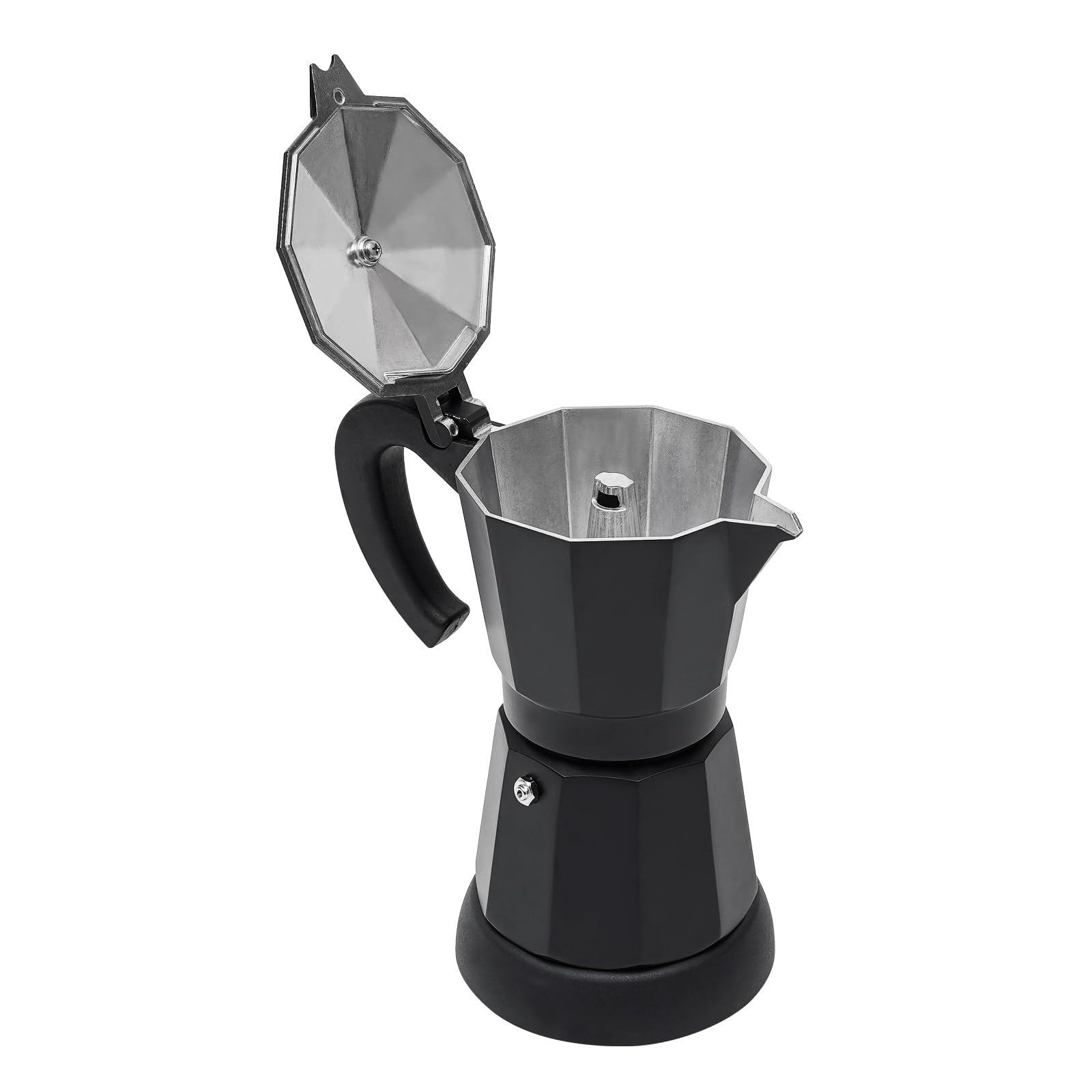 Cafetera italiana eléctrica Mocha, Pequeña cafetera de café expreso para alimentos, temperatura ajustable, máquina de café espresso eléctrica de 300 ml de capacidad, válvula de seguridad