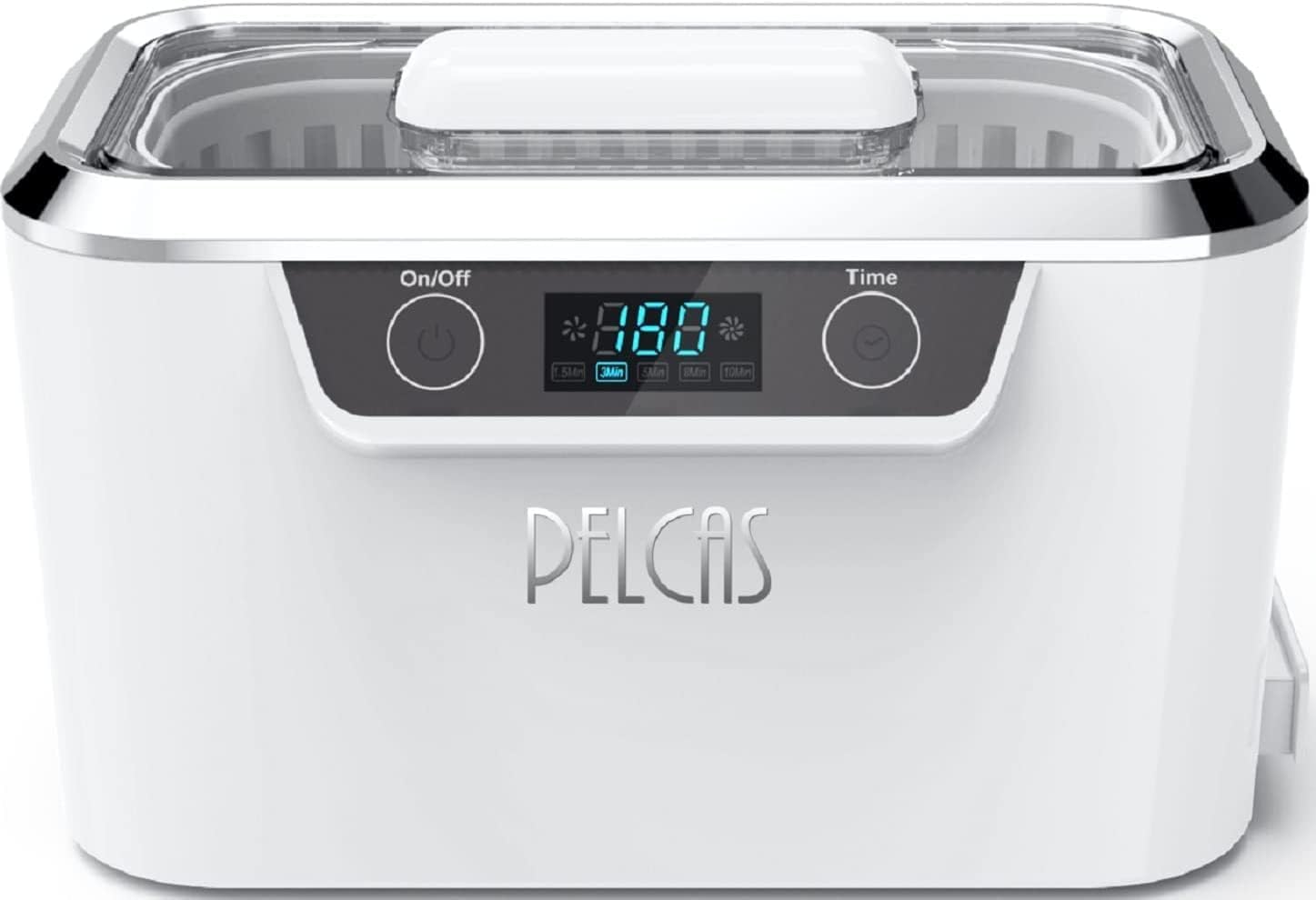 PELCAS Ultraschallreinigungsgerät 800ml Touchscreen LCD Anzeige 42kHz für Brillen Uhren Schmuck
