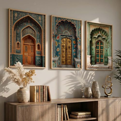 Image of kotart Traditional Indian Wall Art Painting for Living Room | Paintings Frame For Home Decoration | Framed Wall Painting Home Room Bedroom Office Decor Set of 3 (35x37 Inch)