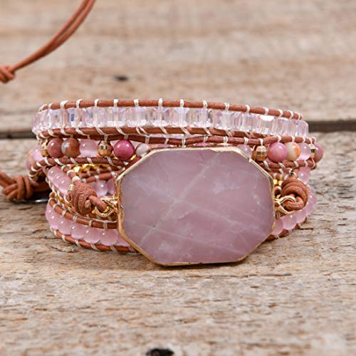 Ygline Wrap Bracelet For Women Men,Multilayer Leather Boho Handmade Beaded Bracelets #TOP2