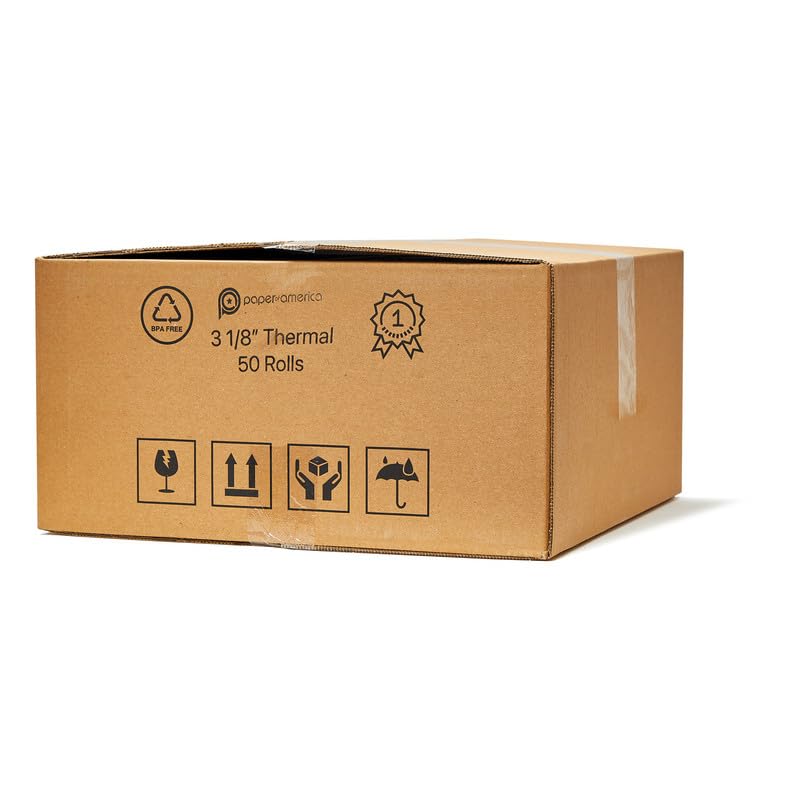 50 rollos de papel térmico de 80 mm x 70 m, cinta premium para sistema POS cuadrado, rollos de papel térmico de recibos para TM-T88III, TM-T88IV, TM-T88V, TSP100, CT-S300 Paper of America