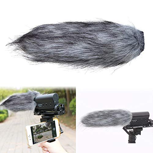 SOLDOUT Microphone Windshield Windscreen Muffler Artificial Fur Dead Cat Mic Wind Shield (Grey, 20cm)