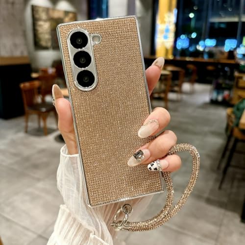 Coque antichoc Samsung Galaxy Z Fold 4 rigide avec bracelet diamant