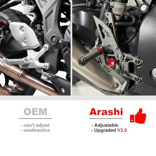 Commandes reculées CBR1000RR repose-pieds alu noir pour ajuster sa position - 6