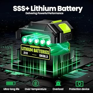 980,000 RPM Cordless Leaf Blower, 21V Handheld Leaf Blower with 2 × 4.0Ah Battery & Fast Charger, Lightweight, Leaf Blower with High Speed, for Yard, Lawn, Patio, Garage Cleaning, Emerald Green