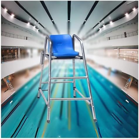 Pool Ladders Lifesaving Chair，Professional Swimming Pool Life-Saving Equipment, Stainless Steel Life Guard Chairs for Waterpark/Children's Playground, Referee Observation Seat for Competitio