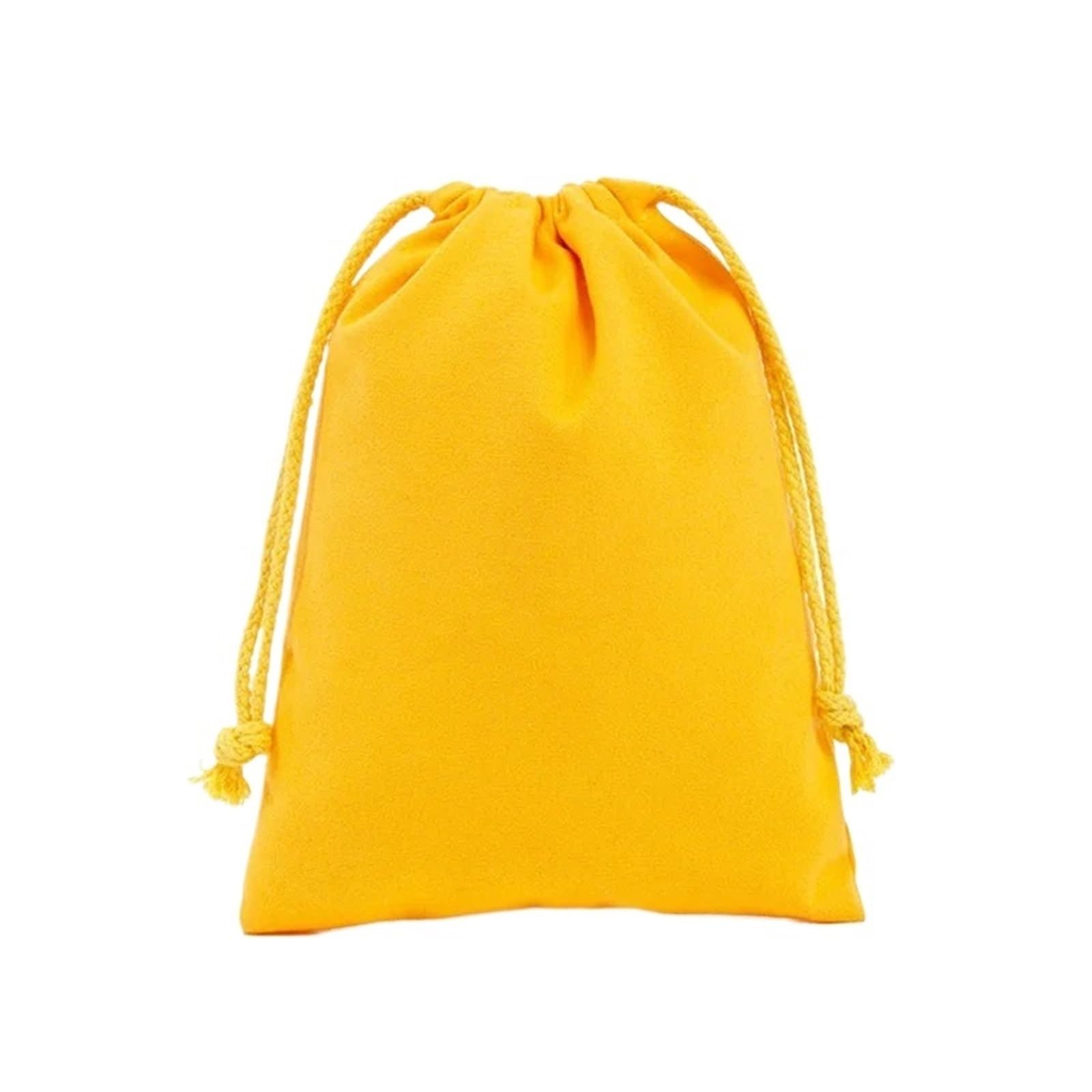 Linen Burlap Bag, Hessian Sack Drawstring Bags Multicolor Multiple Sizes(Yellow,7x10cm)