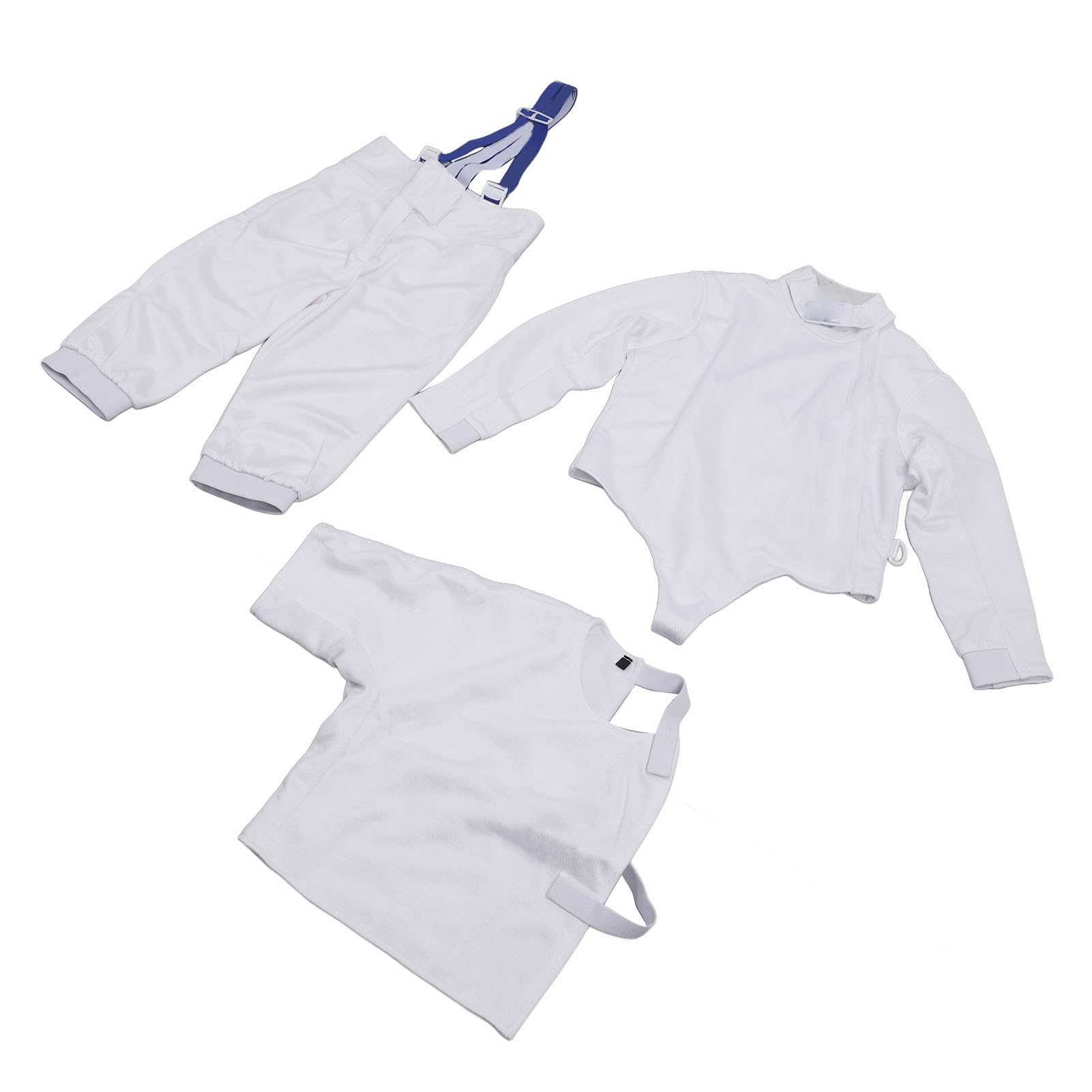 Traje de Esgrima para Niños, Conjunto de Entrenamiento de Tela a Prueba de Puñaladas de Seda de Hielo, Mano Derecha para Competiciones, 1 Camisa, 1 Pantalón, Chaleco