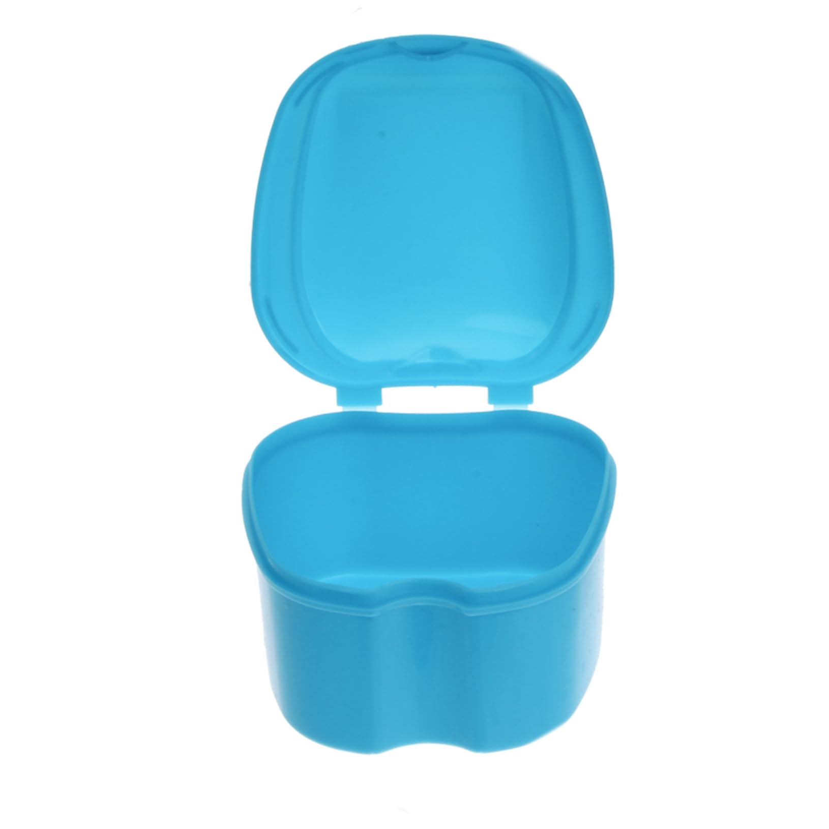 minkissy Supporto Per Protesi Dentaria Cestello Di Risciacquo Integrato, Formato Compatto e Resistente, Per Anziani e Ragazzo Ragazza, Facile Da Trasportare (azzurro)