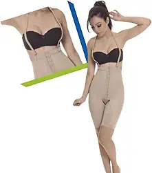 Cinta Pós-Cirúrgica Alta Compressão Modeladora Short com Suspensório, Colchetes e Reforço no Culote 60437 - New Form