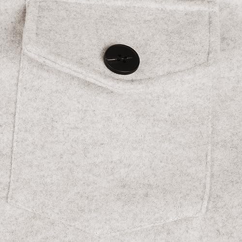 XUNRYAN Womens Trench Coat Fashion Shacket Jackets Wool-Blend Casual Button Shirt Blouse Jacket Trendy Peacoat Overcoat2