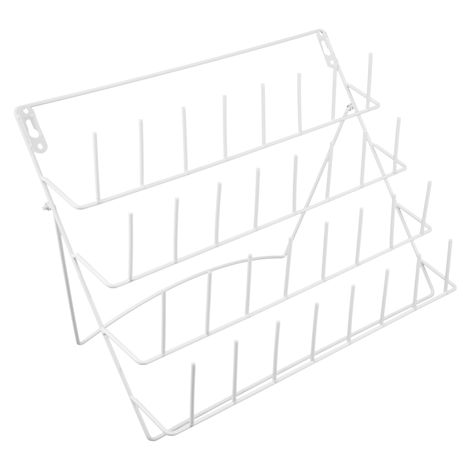 Organizador de Hilos Metálico de Pared para 32 Carretes Ganchos, Estante de Almacenamiento para Hilo de Bordar y Costura, Soporte Colgante para Manualidades, Ahorro de Espacio