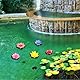 SEWACC 5 Stücke Künstliche Schwimmende Lotusblumen, Realistische Eva Seerosen mit Lotusblättern, Für Garten Terrasse Teich Dekoratio, 10cm