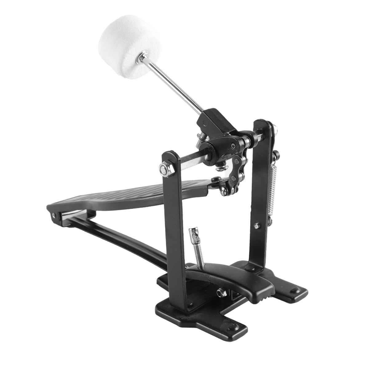 Pédale de grosse caisse simple, pédales en alliage d'aluminium, support de percussion (noir)