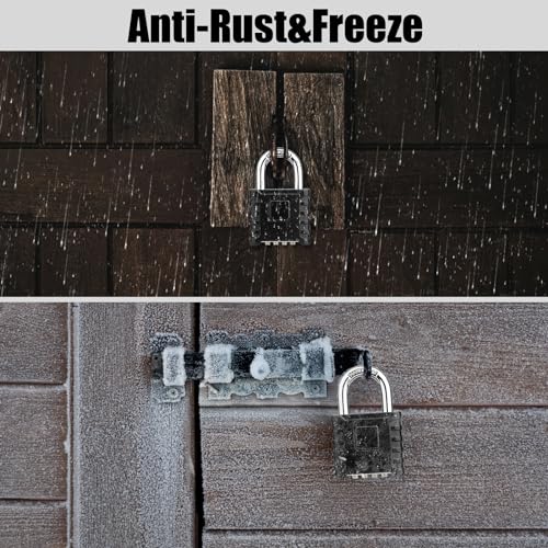 Diyife Heavy Duty Combination Padlock, Large Outdoor Padlock [One-Touch Unlocking] High Security Weatherproof, Design of Hidden Password Suitable for Locker, Home, School, Garage, Gate, Garden by Diyife - Image 5