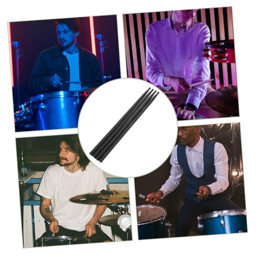 Levemolo 4 pcs Baquetas de fibra de carbono ligeras y duraderas para percusión con agarre cómodo para jazz y batería, accesorios versátiles para instrumentos musicales miniatura 3