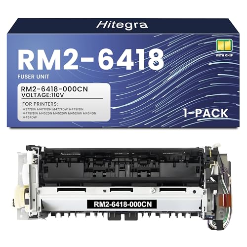 RM2-6418 RM2-6460 Fuser Unit RM2-6418-000CN RM2-6460-000CN Replacement for HP RM2-6418 Fuser for M455dn M452dn M452dw M452nw M454dn M454dw M377dw M477fdn M477fdw M479fdn M479fdw Printer, 1-Pack (110V)