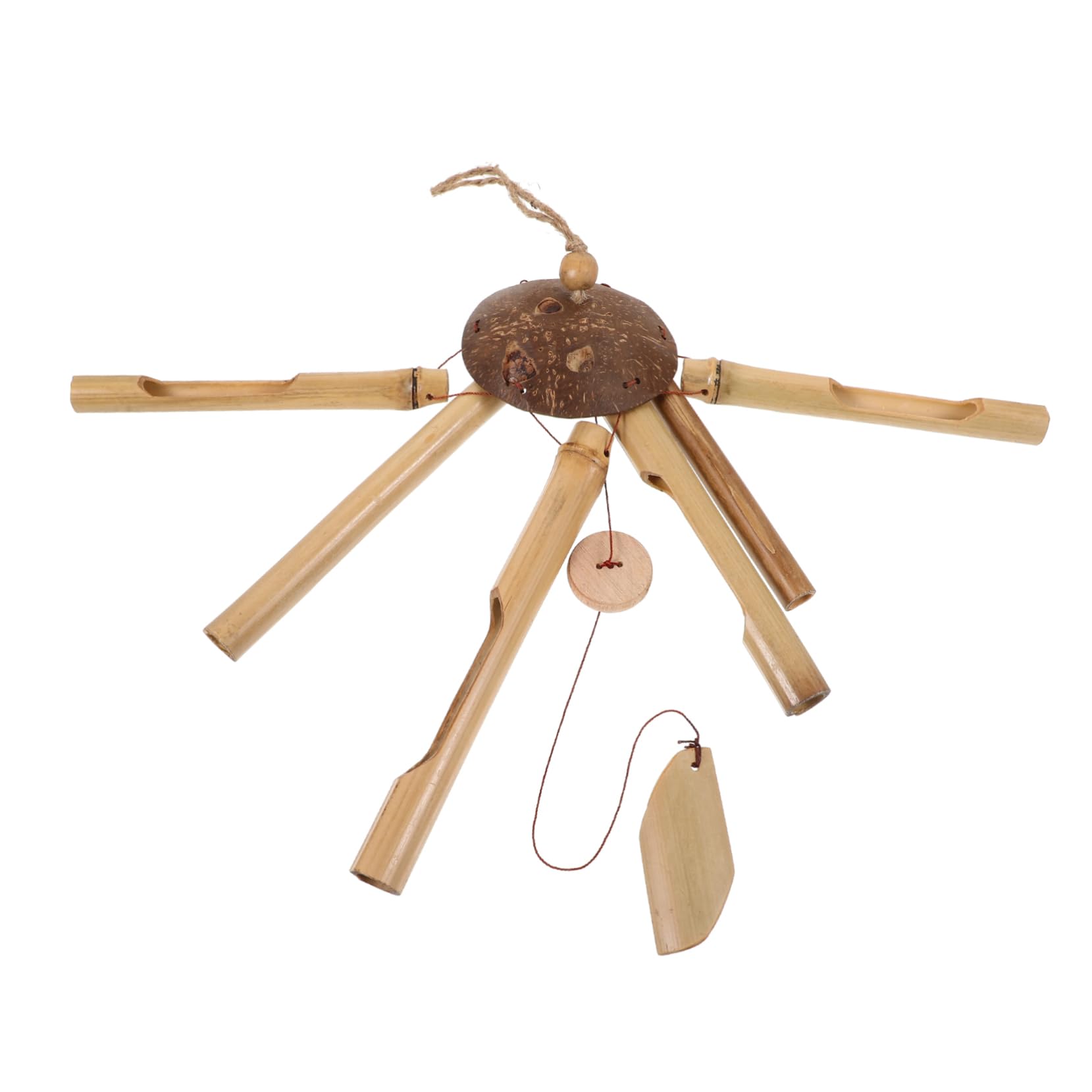 Abaodam 4 Pièces Bamboo Wind Chime Suspendu Décoration Extérieure et Agréable et Durable pour Jardin Patio Été Créatif