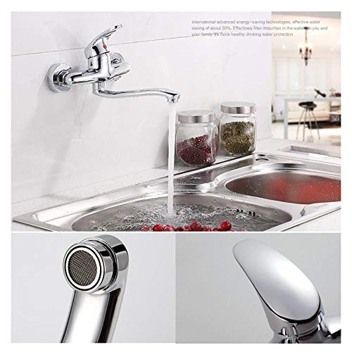 Grifo de pared giratorio 360 para fregadero lavabo y bañera 6