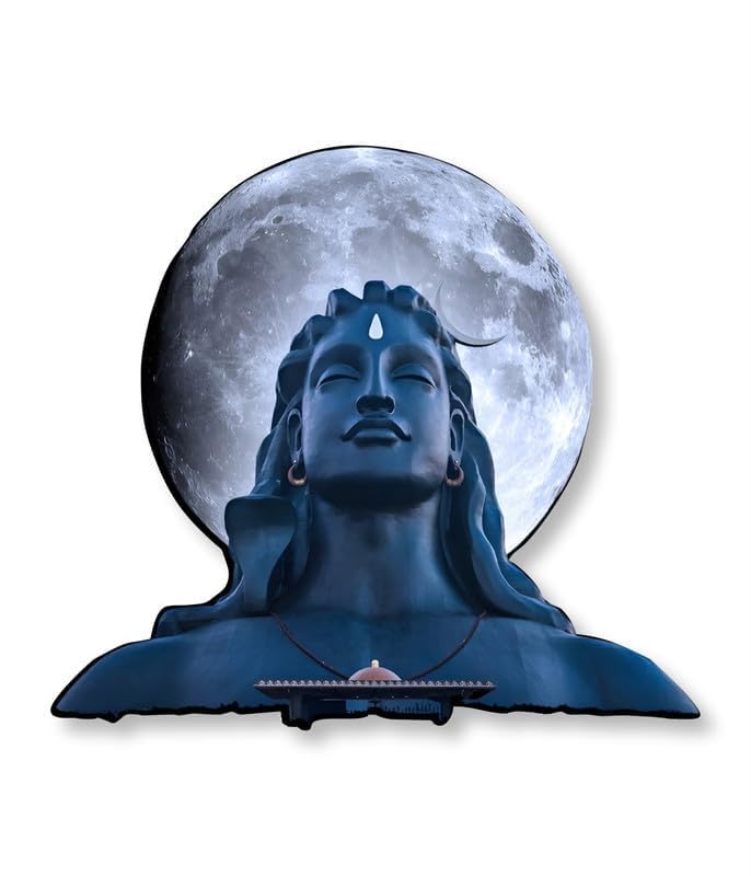 Adiyogi Shiva Fridge Magnet |Multicolour| 3D Printed| 9 cm x 8 cm| Religious Decor(Pack of 2)-image-39