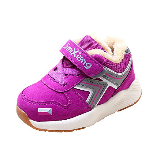 CCZZ Baby Jungen Mädchen Sneaker Herbst Und Winter Laufschuhe Warm gefütterte Sportschuhe