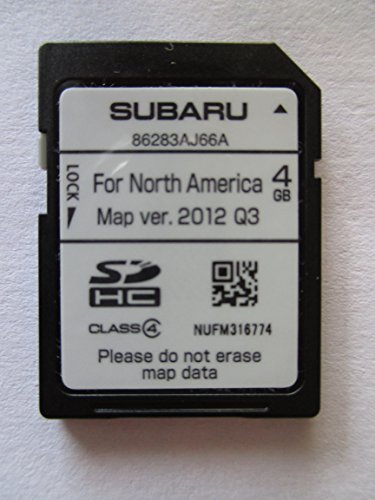 2012 Exchange Component Identification and Procedures 4 AJ66A 2014 SUBARU Outback and Legacy 13 14 SD Navigation Card, MAP Update Version 2012 Q3 for North America, USA/Canada Part Number 86283AJ66A