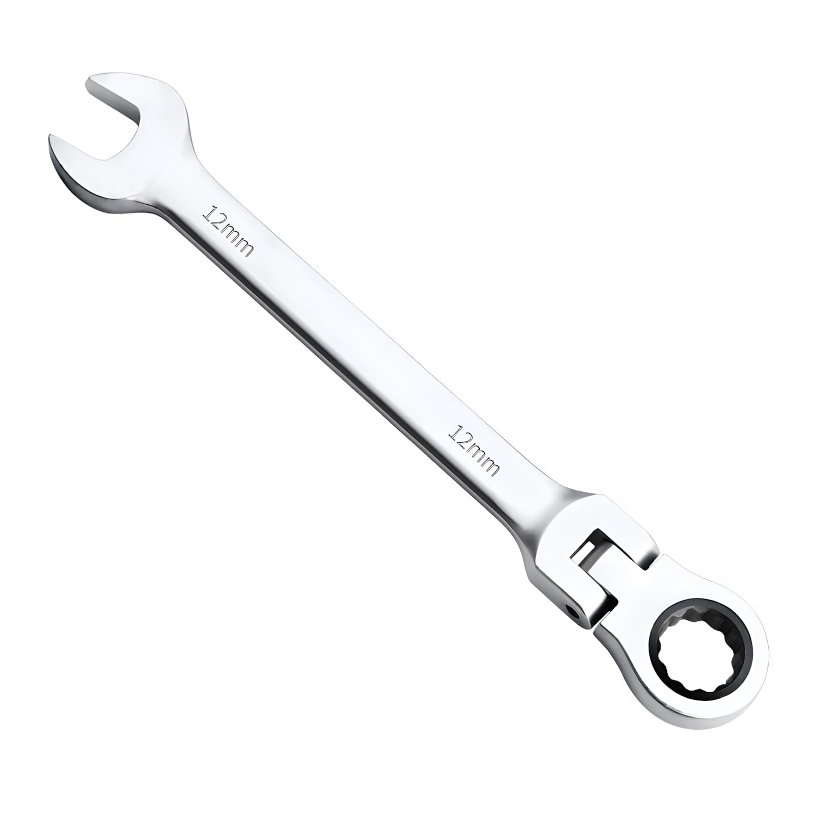 Foyscr Combination Ratchet Spanner, CRV Forged 12mm Wrench, Industrial Dual Purpose Design, Anti Slip Anti Bend Hand Tool