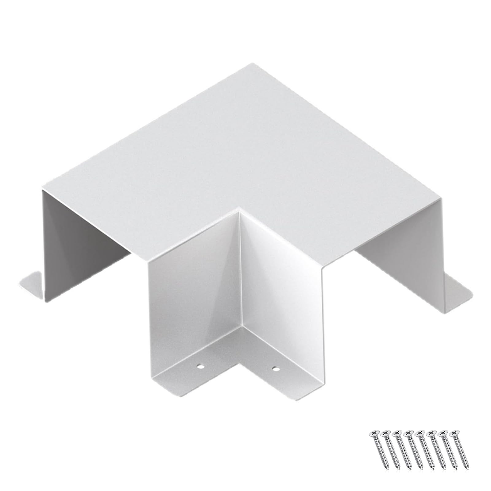 Zxfdsfdbnm White 4X4inch Flat Elbow Replacement 90 Degree Levels Bend Cover For Indoor And Outdoor Use Metal Duct Cover Assembly Central Air Conditioners