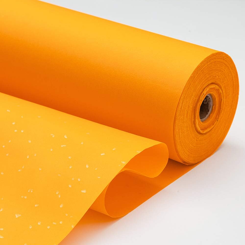Semli Yellow Painting Writing Roll Xuan Paper Thickening Rice Sumi Paper for Practice Chinese Japanese Calligraphy Brush Drawing (Golden Point)