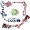 Fida dog rope toys 4 pack puppy teething sturdy cotton chew tug ropes indooroutdoor exercise interactive tug owar toys set for boredom small meidum dogs  urban country home decor