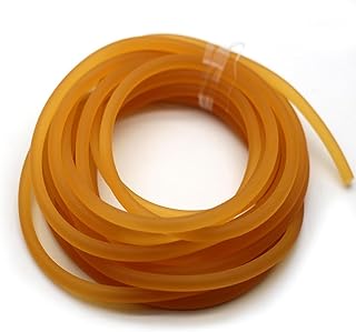 Kueohse Cuerda elástica de látex de 6 mm, 10 m, de alta elasticidad, para pesca de tirachinas, industria, entrenamiento deportivo, color amarillo