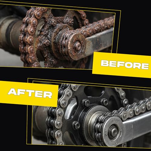 Image of BLACKBIRD Bike Care Kit, 1 Pc Each - Chain Lube Spray 220ml, Chain Cleaner Spray 220ml & Chain Cleaning Brush - Motorcycle Cycle Chain Cleaner Lubricant Maintenance Combo