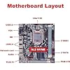 Desktop Motherboard, H61 6Xusb2.0 Ddr3 M.2 Nvme Ngff 100Mbps LAN Micro ATX Motherboard for Lga1155 Socket I3 I5 I7, All Solidstate Capacitor Design, HD Vga Ouput