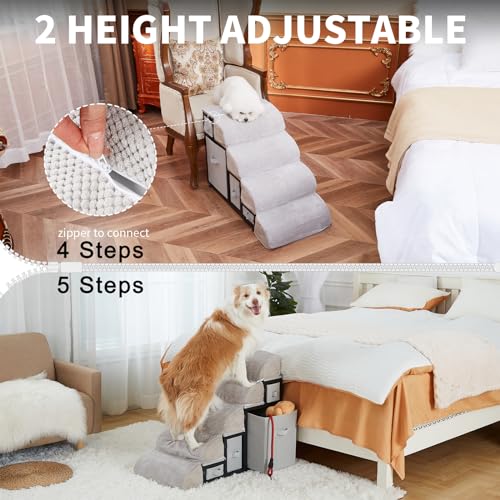 Dog-Stairs-for-High-Beds-and-Couch-26-inch-Pet-Stairs-for-MediumSmall-Dogs-and-Cats-bed-Steps-for-Dogs-with-4-storage-drawers50L-and-metal-structuresuitable-for-pets-under-66lbs - Cucciolini Doodles   Dog-Stairs-for-High-Beds-and-Couch-26-inch-Pet-Stairs-for-MediumSmall-Dogs-and-Cats-bed-Steps-for-Dogs-with-4-storage-drawers50L-and-metal-structuresuitable-for-pets-under-66lbs