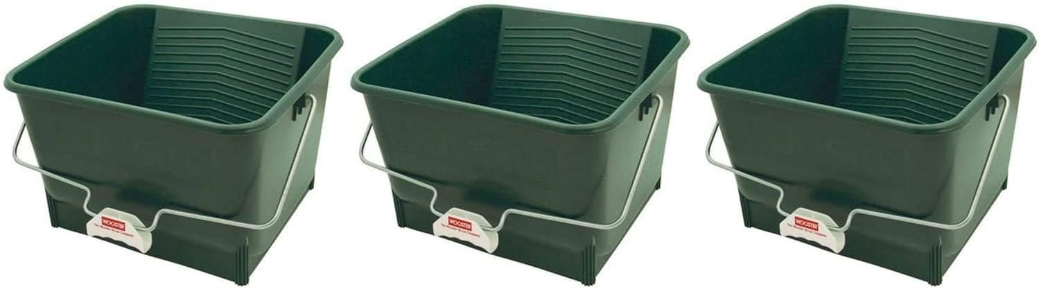 Wooster Brush 8616 4-Gallon Bucket, Pack of 1, Green-3 Pack