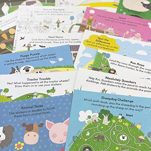 John Deere Kids Farm: 500 Stickers and Puzzle Activities: Fold Out and Play!
