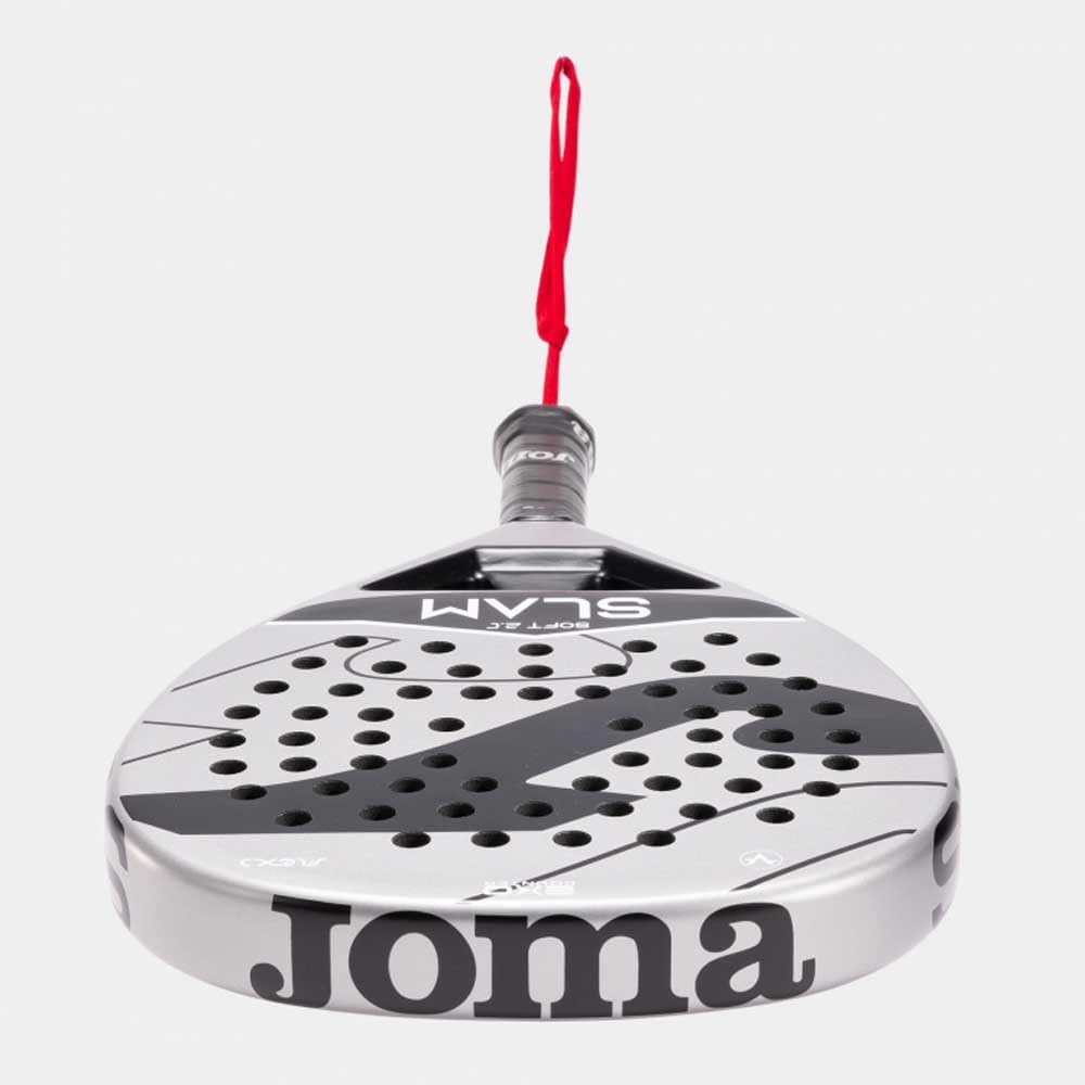 Joma Racchetta da paddle professionale Slam Soft con tecnologia Rotarion e Vibra - out, 350 g - Grigio Nero - Include custodia