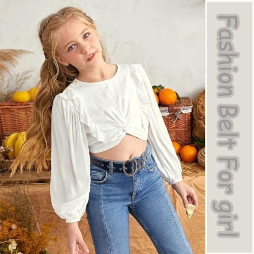 5 Pieces Girls Belt Cute Heart Shape With Metal Buckle Elastic Stretch Adjustable Waist Belt for Girls Jeans Dress2