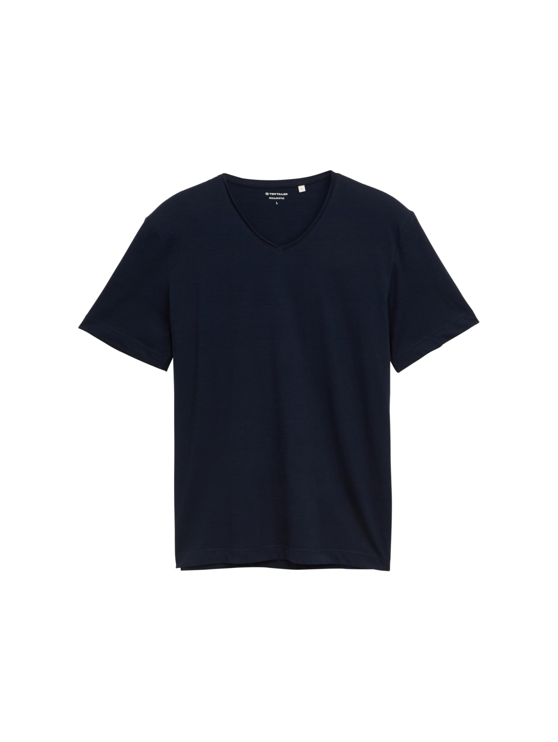 TOM TAILOR Herren Basic T-Shirt mit V-Ausschnitt