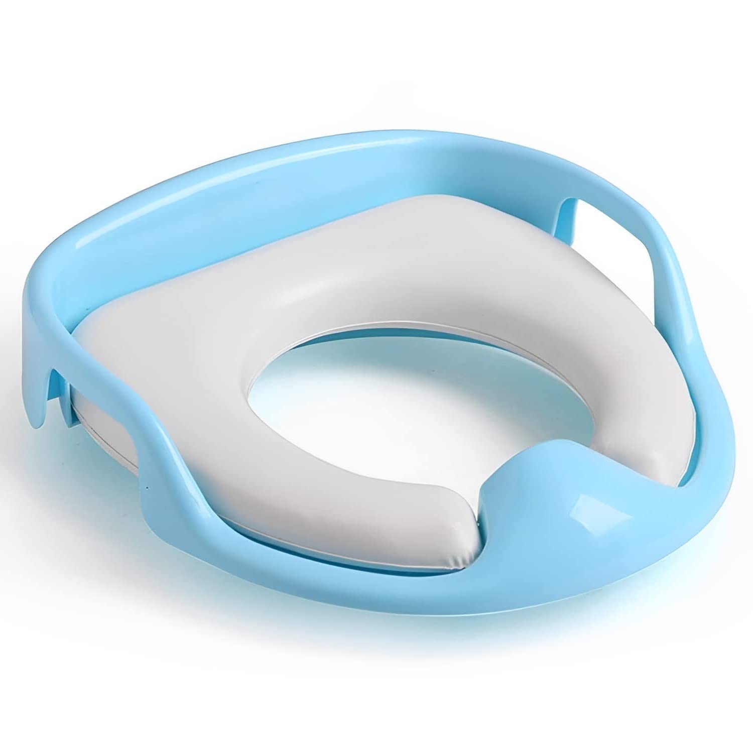 Zeinwap Baby Toilet seat Safe Soft Training seat Potty Sitting Ring with Handles Bathroom Trainer close stool Cover - Blue-image-20