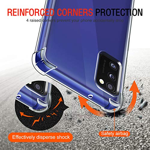 Image of Lustree Back Cover Transparent Case Compatible with Samsung Galaxy A31 | Clear + TPU Case with 4 Corner Air Cushion Protection & Camera Protection | Slim& Stylus Cover